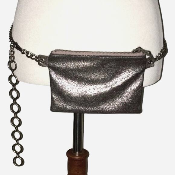 Y2K Vintage Metallic Belt Bag, Solid Metal Belt - Picture 1 of 4